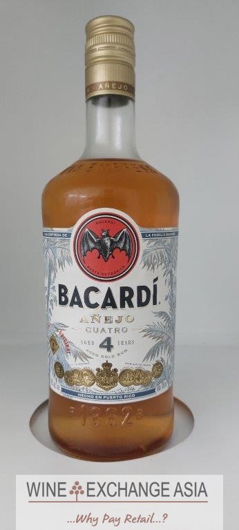 (image for) Bacardi Anejo Cuatro 4 years (700 ml) - Was $70.63